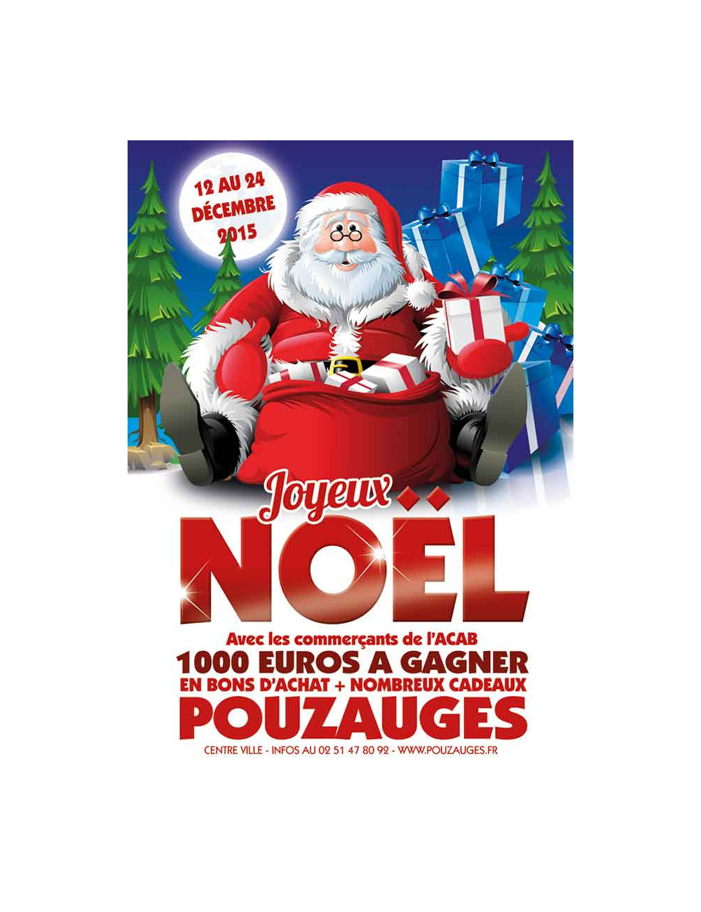 Affiches A3 (30x42 cm) Joyeux Noël Père Noël BD