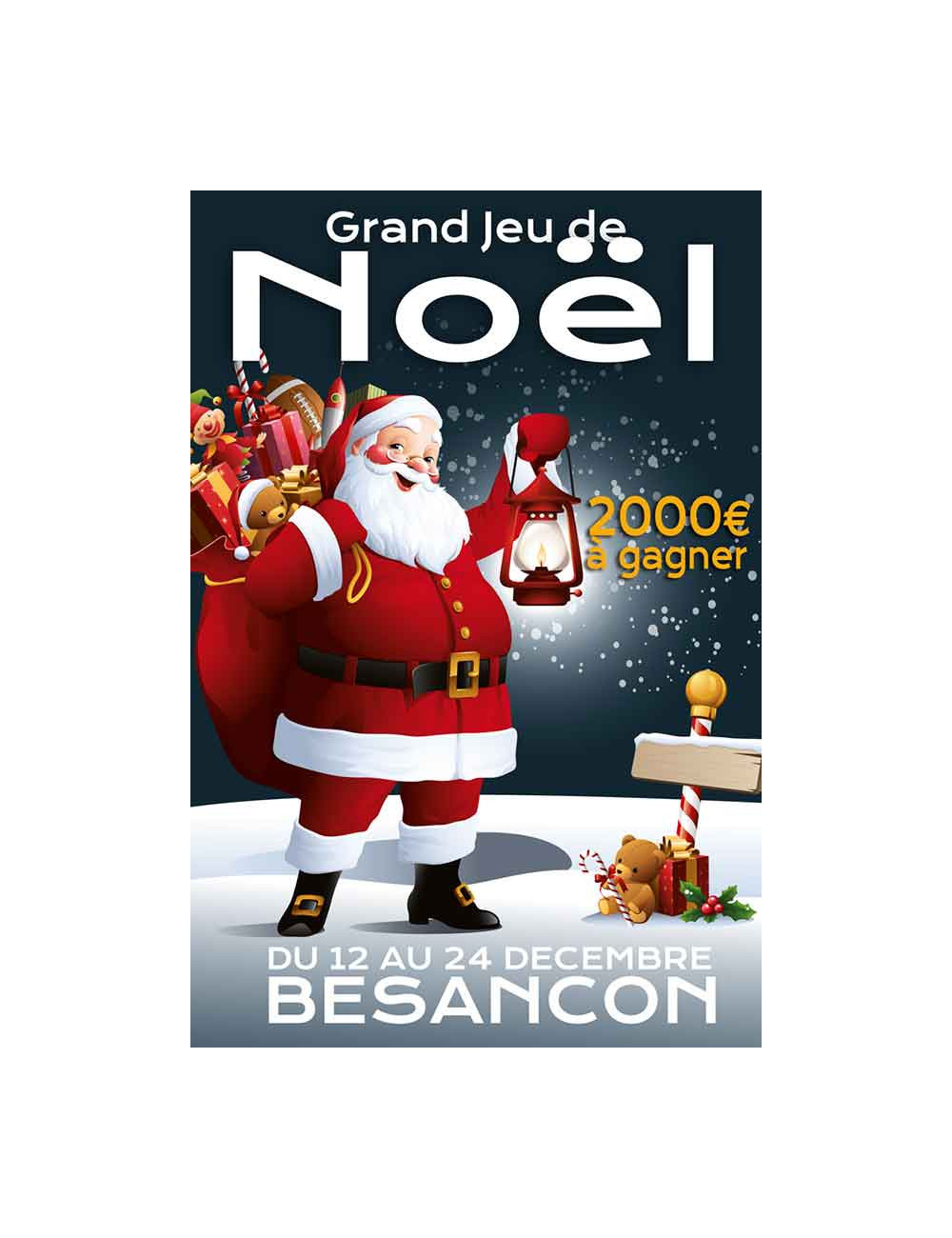 Affiches A2 (42x59,4 cm) Joyeux Noël Grand Jeu