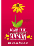 Affiches A2 (42x59,4 cm) Bonne Fête maman gerbera