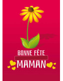 Affiches A2 (42x59,4 cm) Bonne Fête maman gerbera