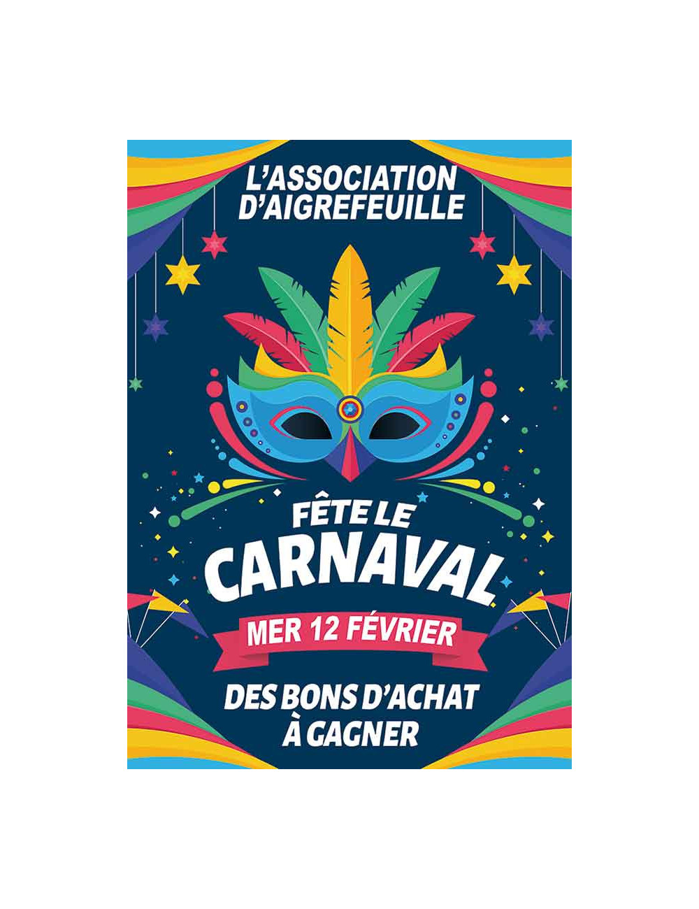 Affiches A2 (42x59,4 cm) Carnaval masque