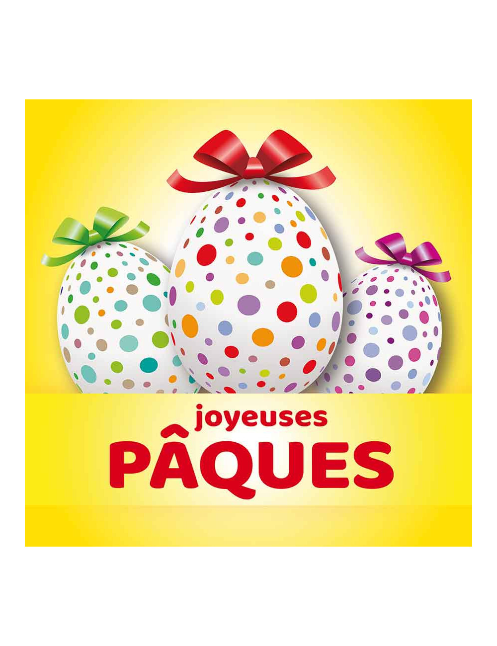 Stickers vitrine événementiel Joyeuses Pâques