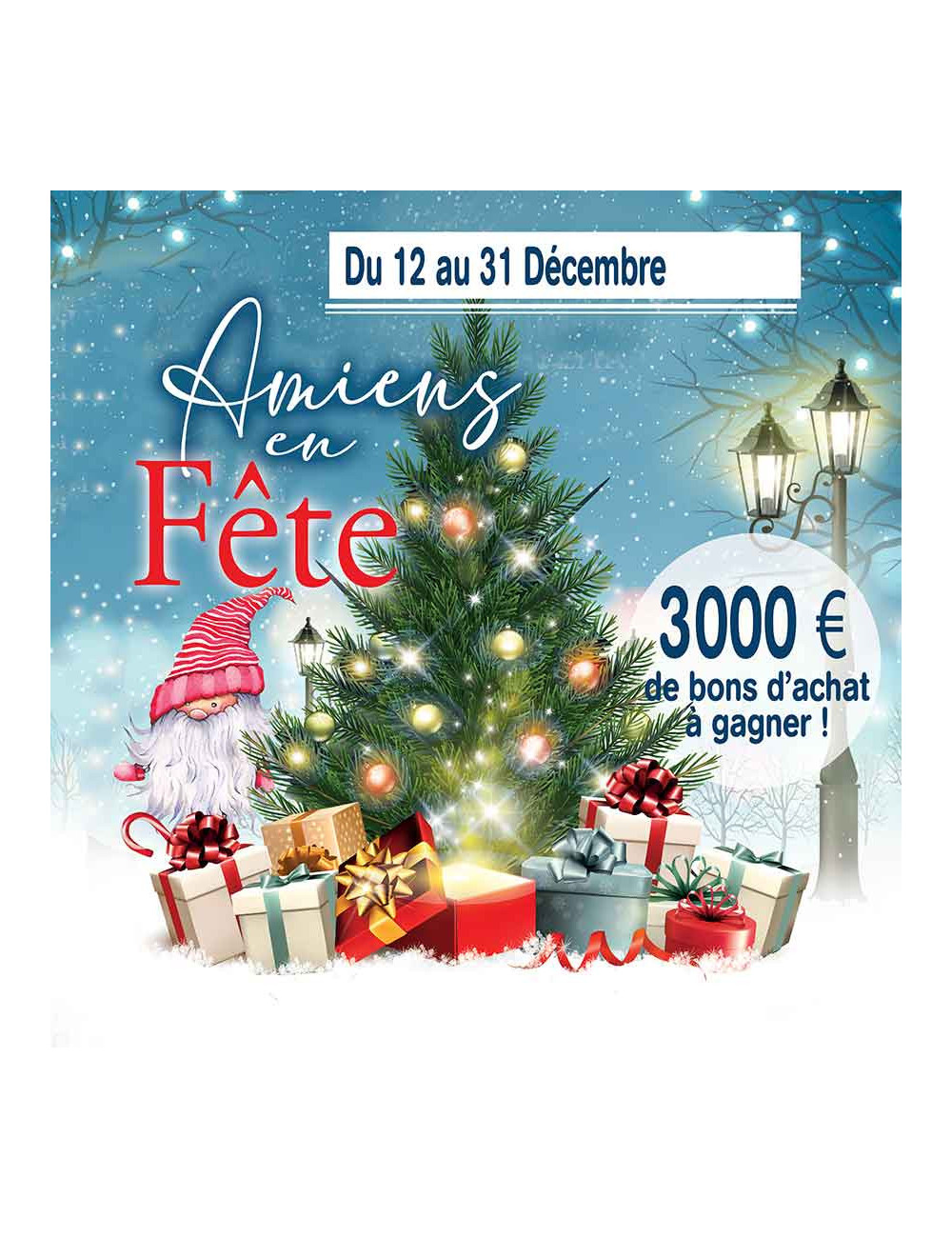 Stickers vitrine événementiel Noël Sapin vert déco