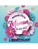 Tickets de tombola 10x10 Bonne Fête Maman fleur rose