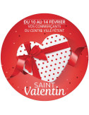 Stickers vitrine 40x40 cm Saint Valentin 2019