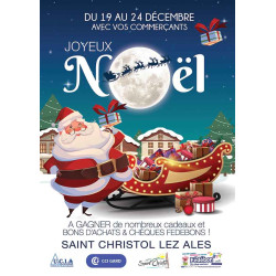 Affiches A2 (42x59,4 cm) Joyeux Noël Lune