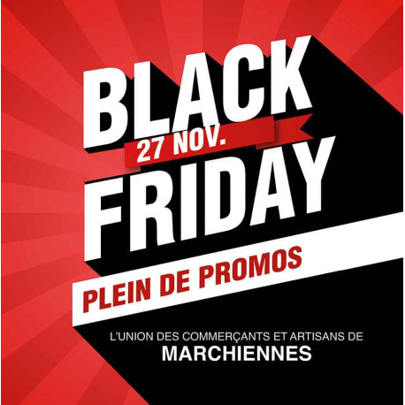 Stickers vitrine 40x40 cm Black Friday