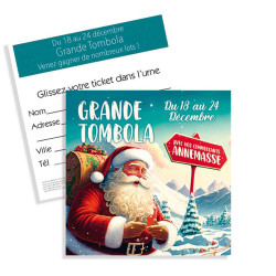 Tickets de tombola 10x10 Joyeux Noël Pôle Nord