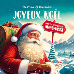 Stickers vitrine événementiel Joyeux Noël Pôle Nord