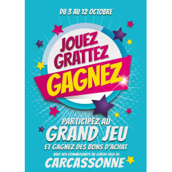 Affiches A3 (30x42 cm) Jouez grattez gagnez