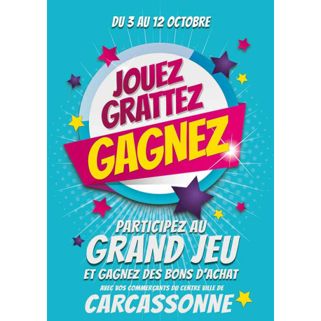 Affiches A3 (30x42 cm) Jouez grattez gagnez