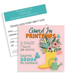 Tickets de tombola 10x10 Printemps