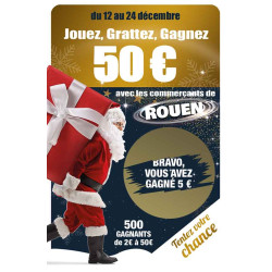 Cartes à gratter personnalisées "Label" NOEL EN OR